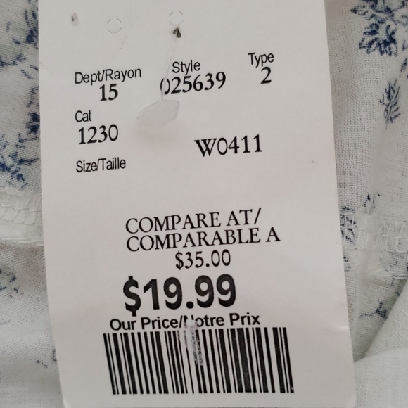 NWT Coupe light cotton floral shirt Medium Large - Picture 11 of 13